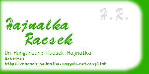 hajnalka racsek business card